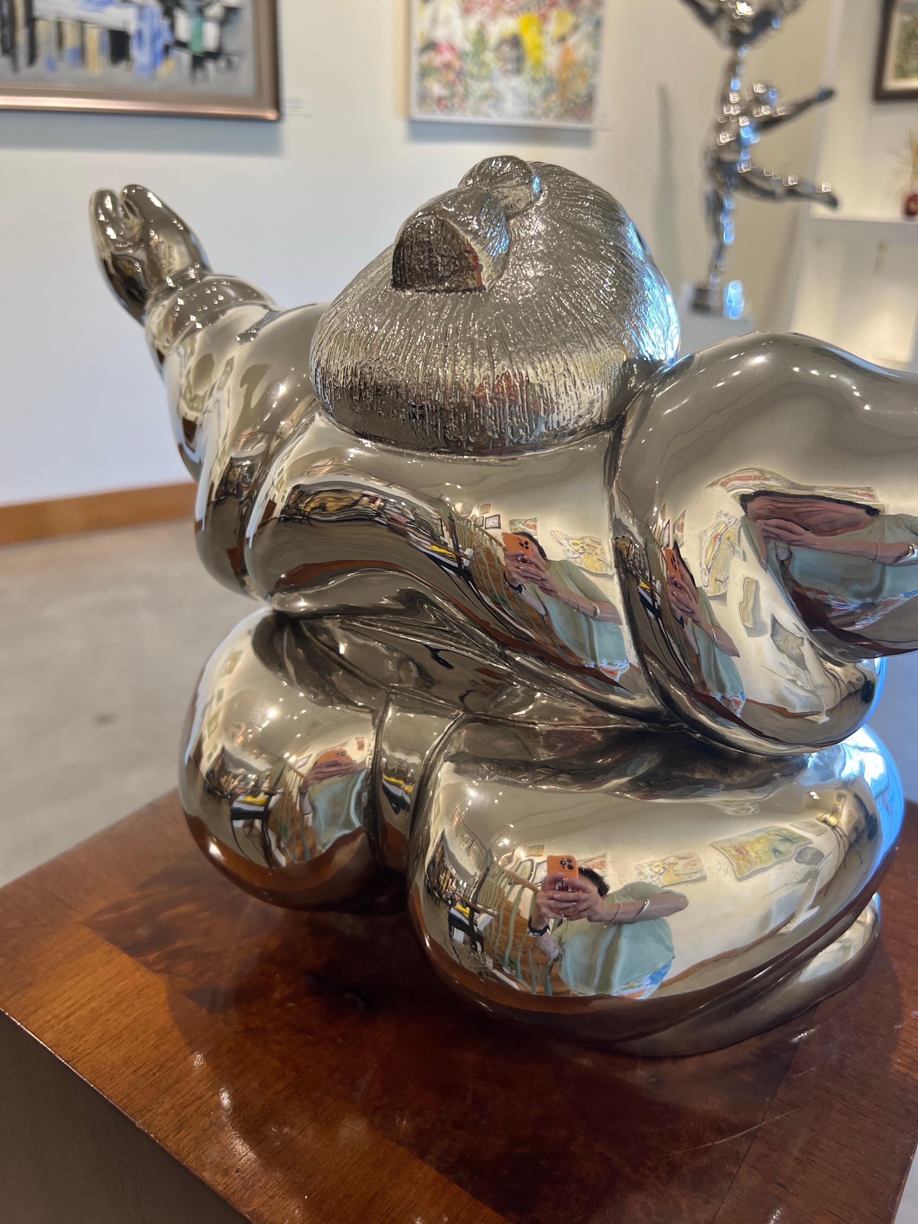 Signed and numbered, Edition of 9

Bold, energetic, and playfully powerful, A Hug  by Irina Daylene captures a striking moment of dynamic balance and human connection. Sculpted in polished stainless steel,
This limited edition of 9 sculpture  is