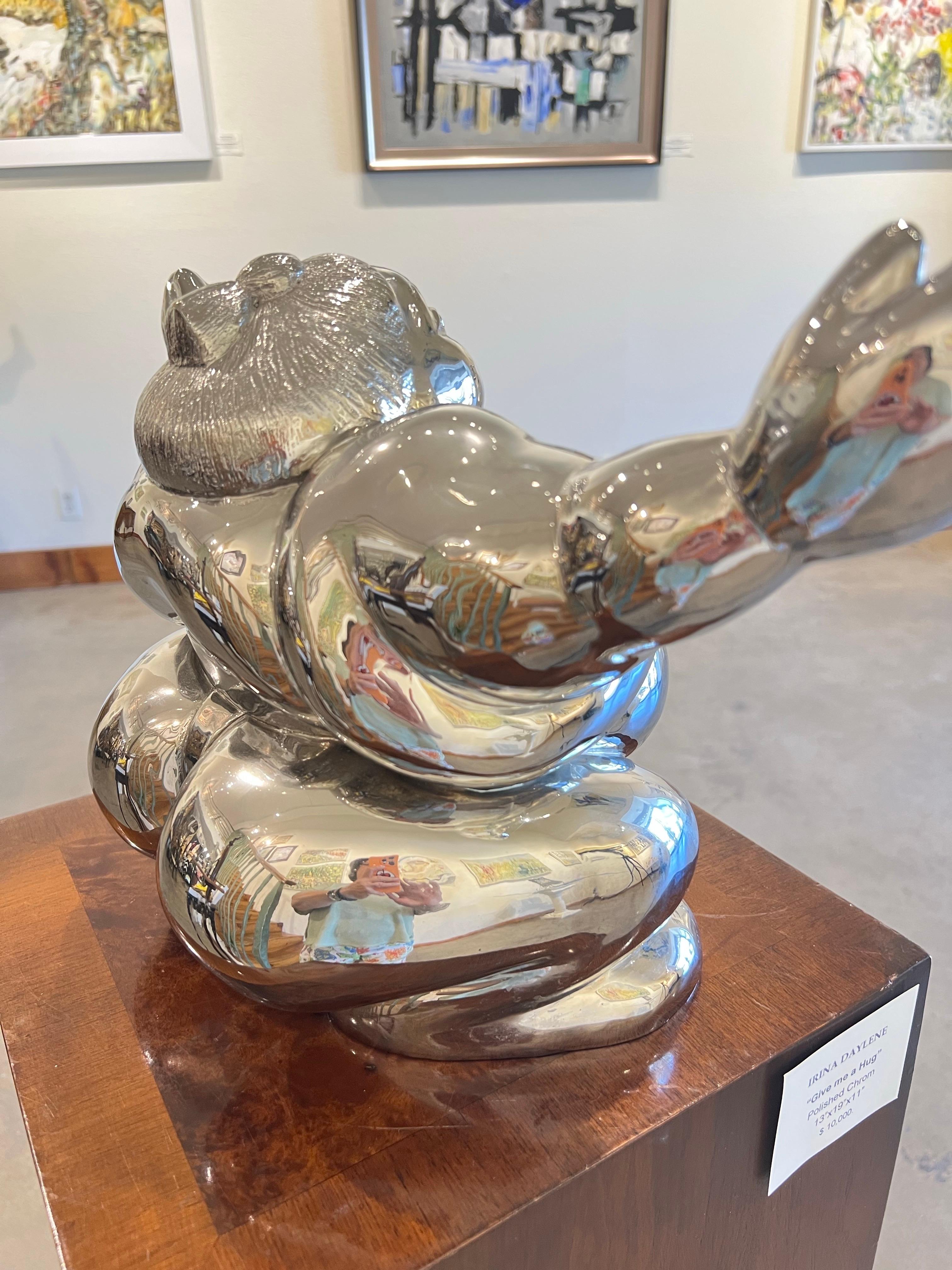 Give me a Hug, contemporary sculpture of HUG. For Sale 2