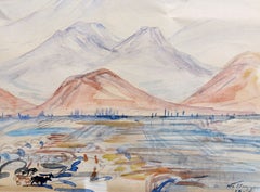 Martiros Saryan, Ararat Field, Mount Ararat, Armenian Landscape.
