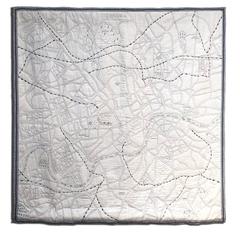 Embroidered Map of London Wall Hanging (customisable in detail) 8
