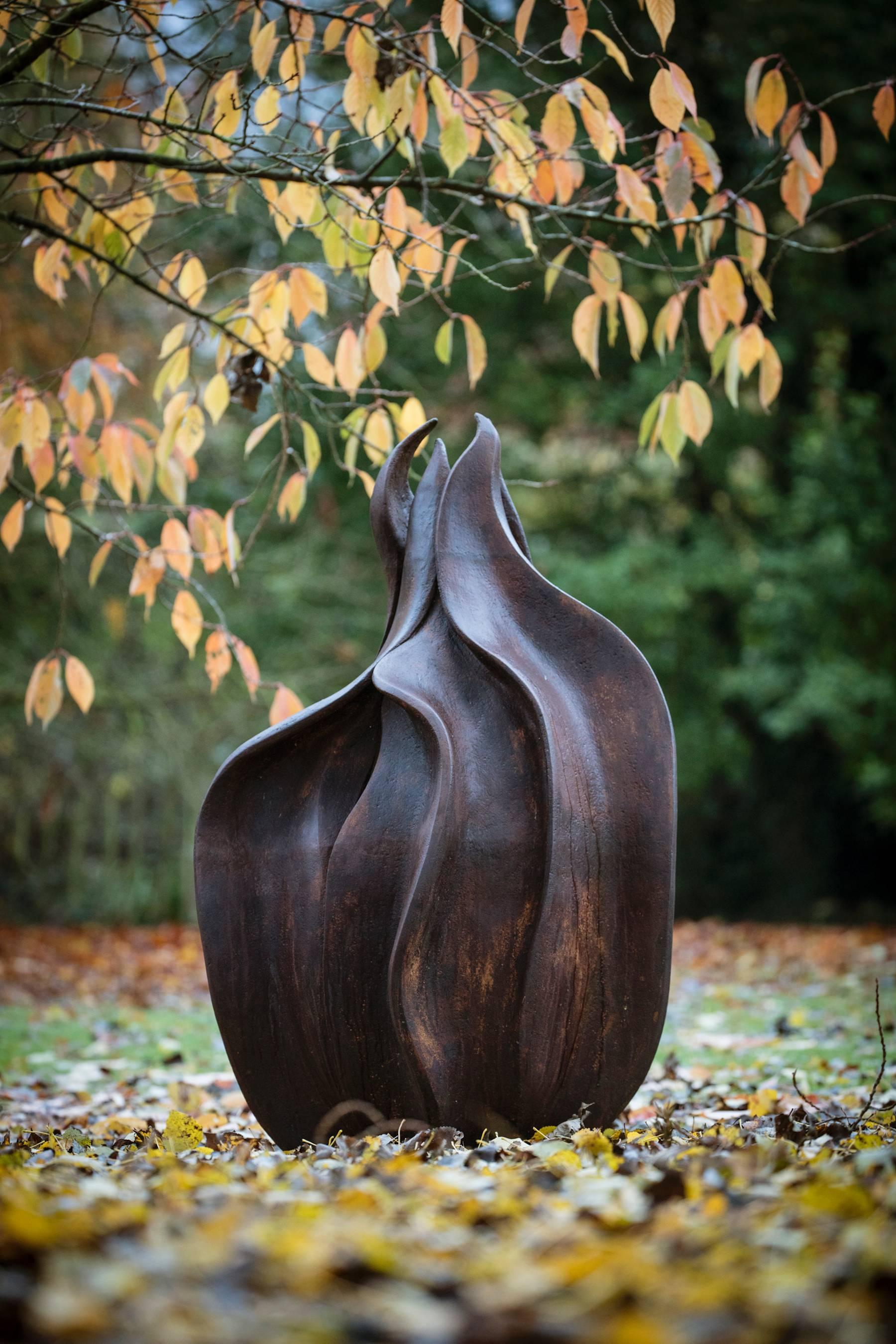 Anne Curry Still-Life Sculpture - Physalis - Garden Sculpture - artist recently shown in Royal Enclosure, Ascot