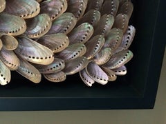 Silver Ocean - light reflecting wall mounted shell artwork