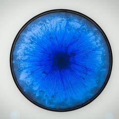 Aegean blue Iris Convex by Tom Palmer 120cm diameter 4