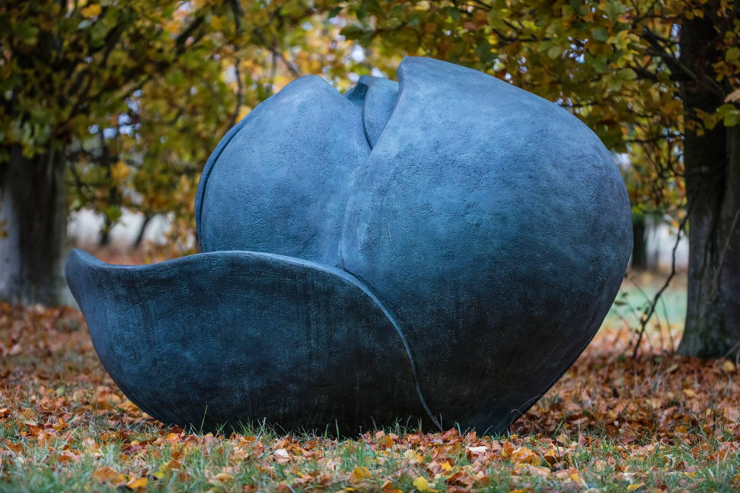 Monumental Magnolia Bud - monumental garden sculpture by Anne Curry MRBS For Sale 2
