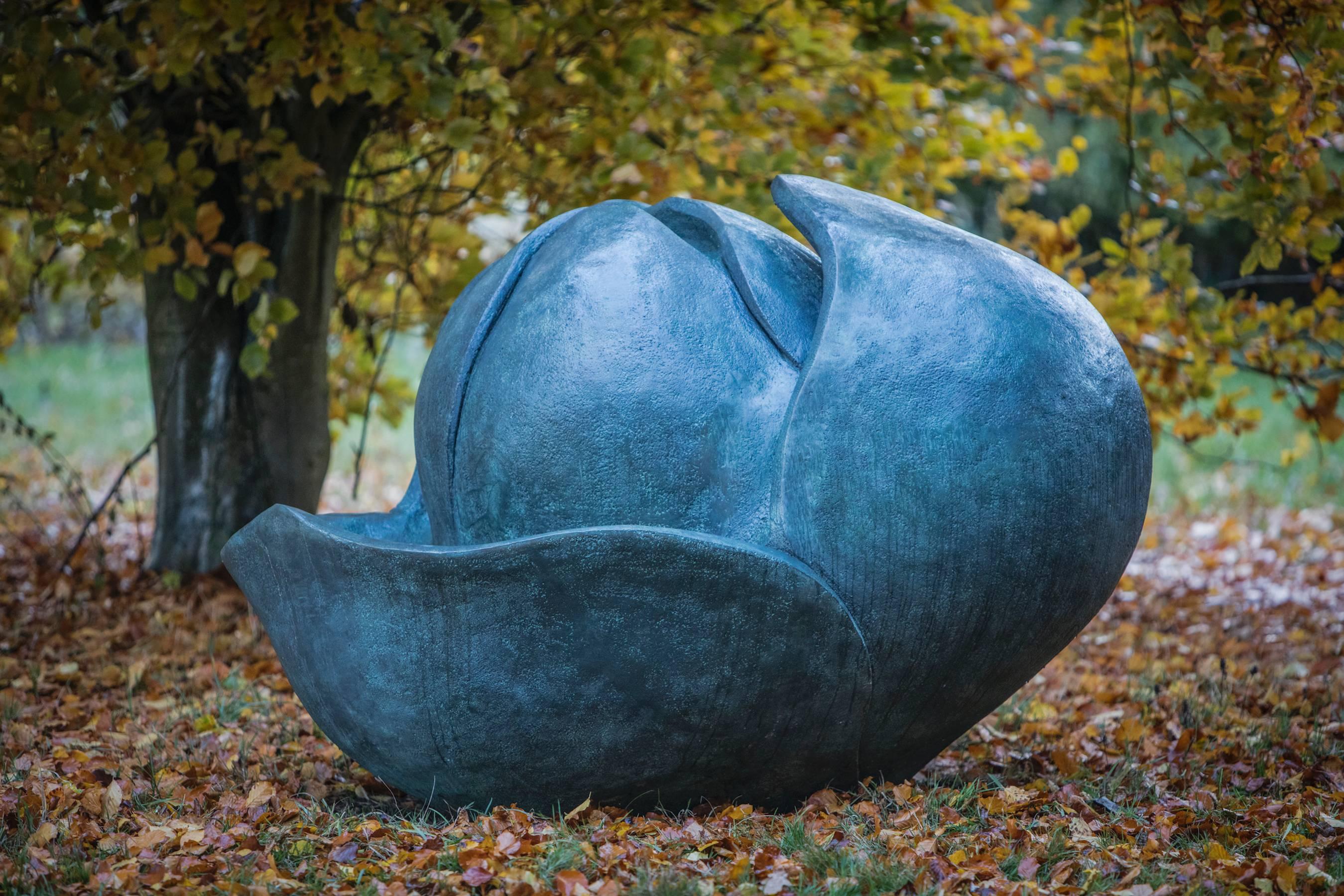 Monumental Magnolia Bud - monumental garden sculpture by Anne Curry MRBS For Sale 1