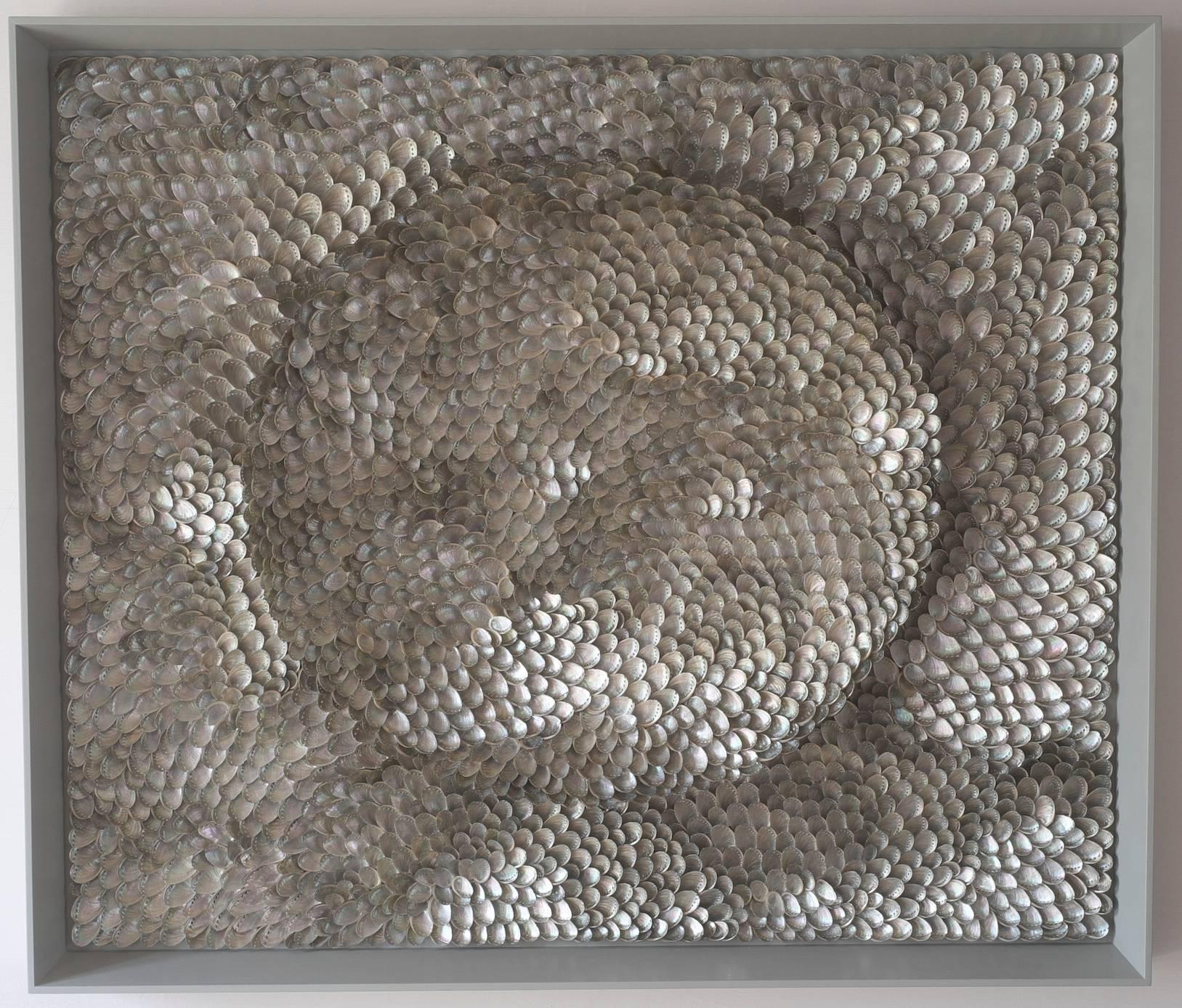 Blott Kerr-Wilson Abstract Sculpture - 'Lifted' - powerful wall mounted shell sculpture