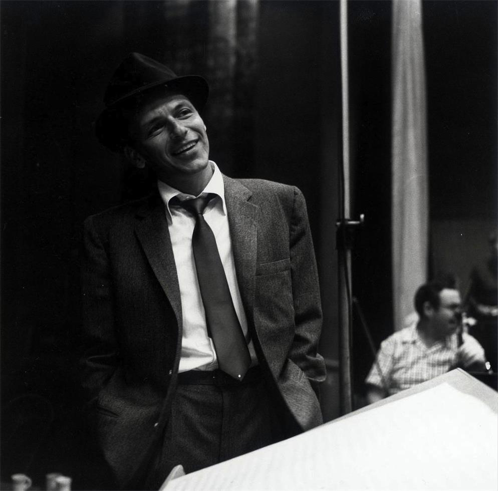 Ken Veeder Portrait Photograph - Frank Sinatra Recording at Capitol Records