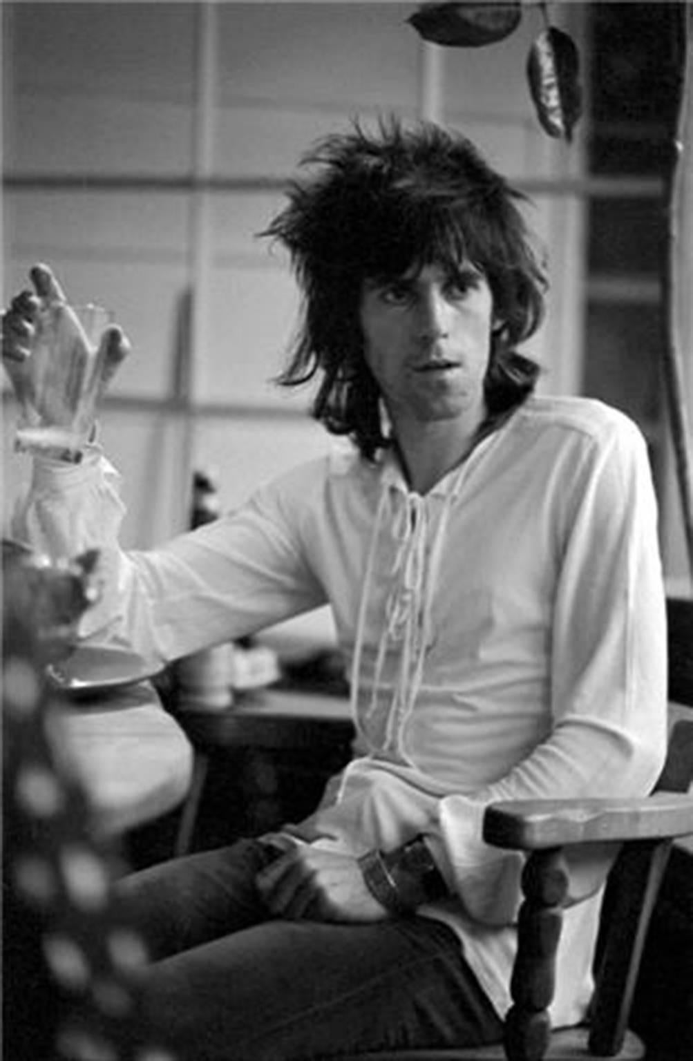 Henry Diltz Black and White Photograph - Keith Richards