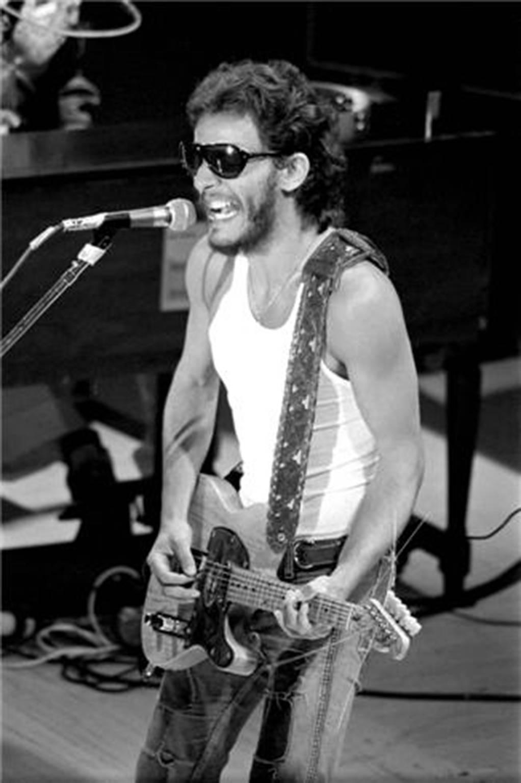 Henry Diltz Black and White Photograph - Bruce Springsteen, 1973