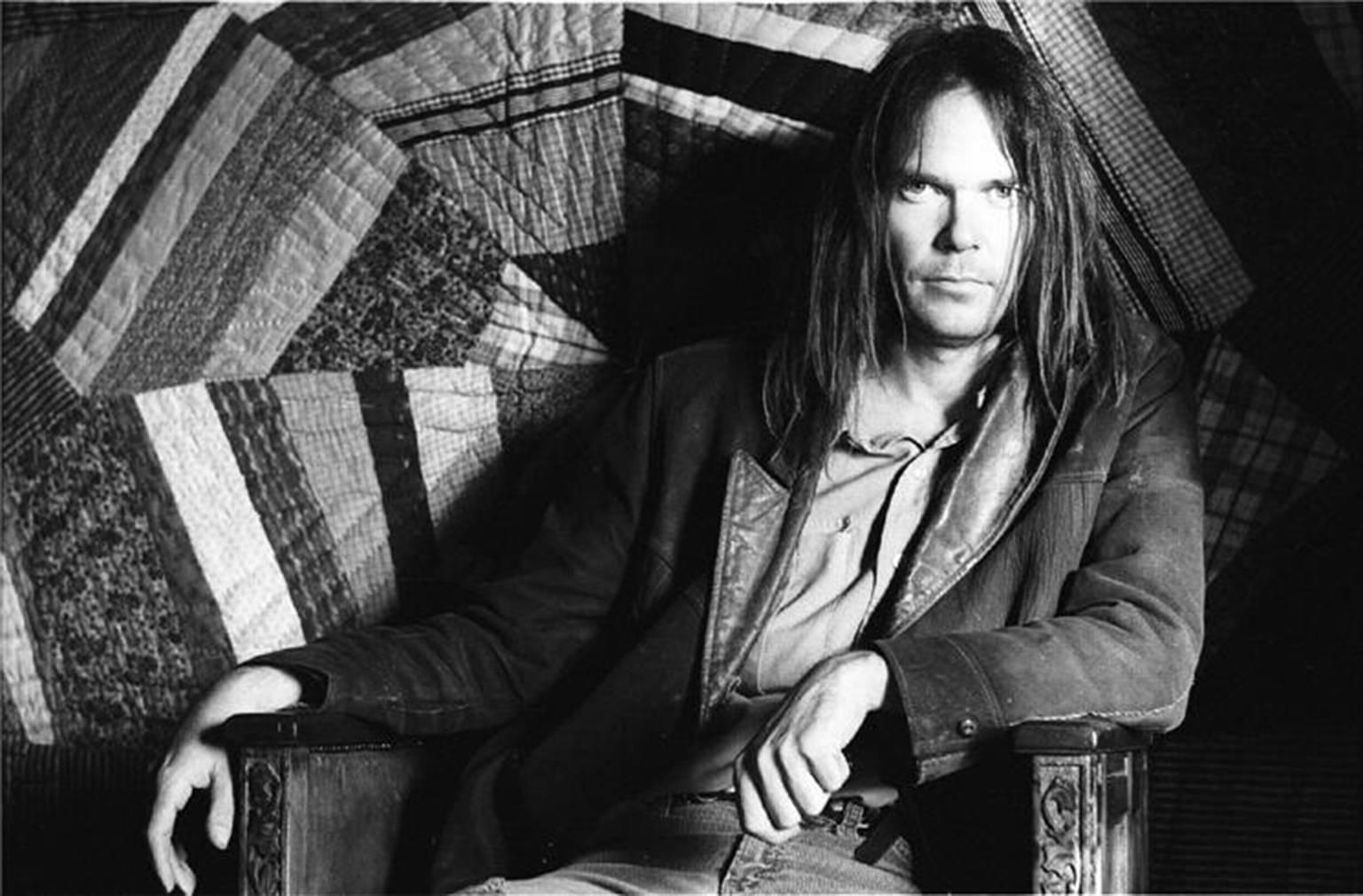 Henry Diltz Portrait Photograph - Neil Young, 1971