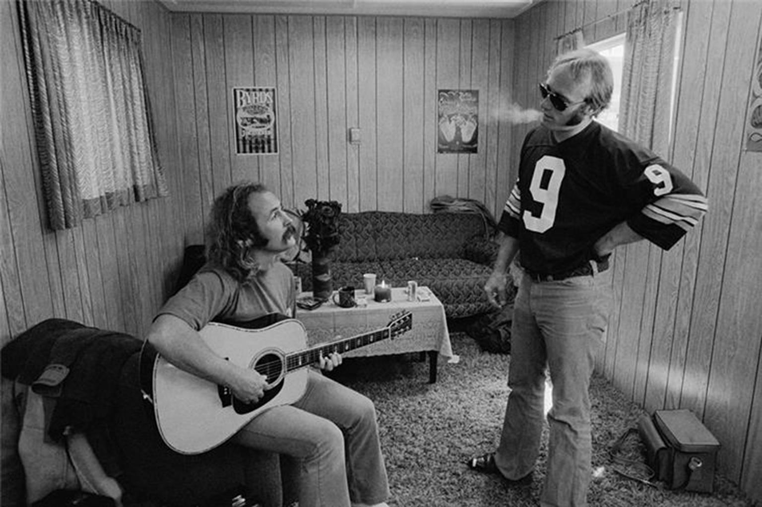 Joel Bernstein Black and White Photograph - David Crosby & Stephen Stills, 1974