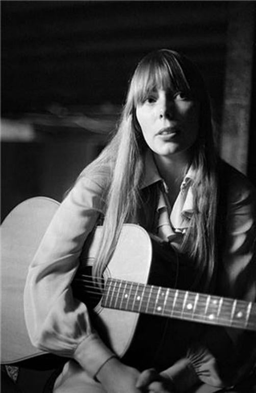 Joel Bernstein Black and White Photograph - Joni Mitchell, 1968