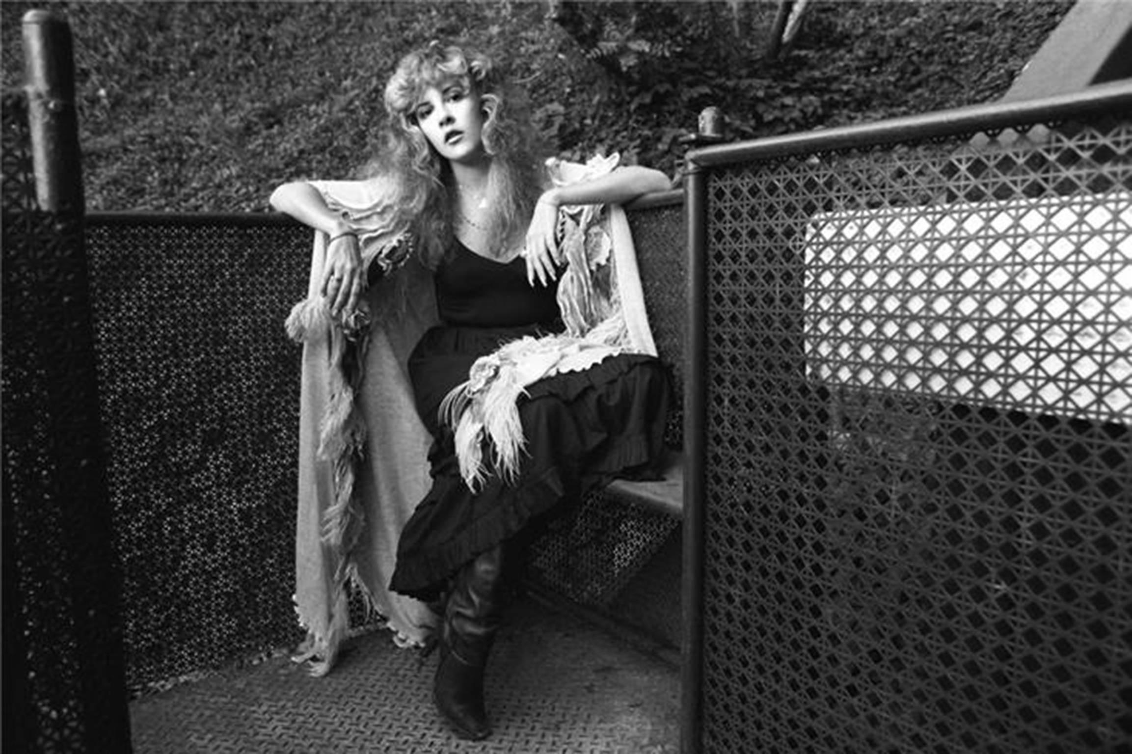Neal Preston Black and White Photograph - Stevie Nicks, Laurel Canyon, CA 1981