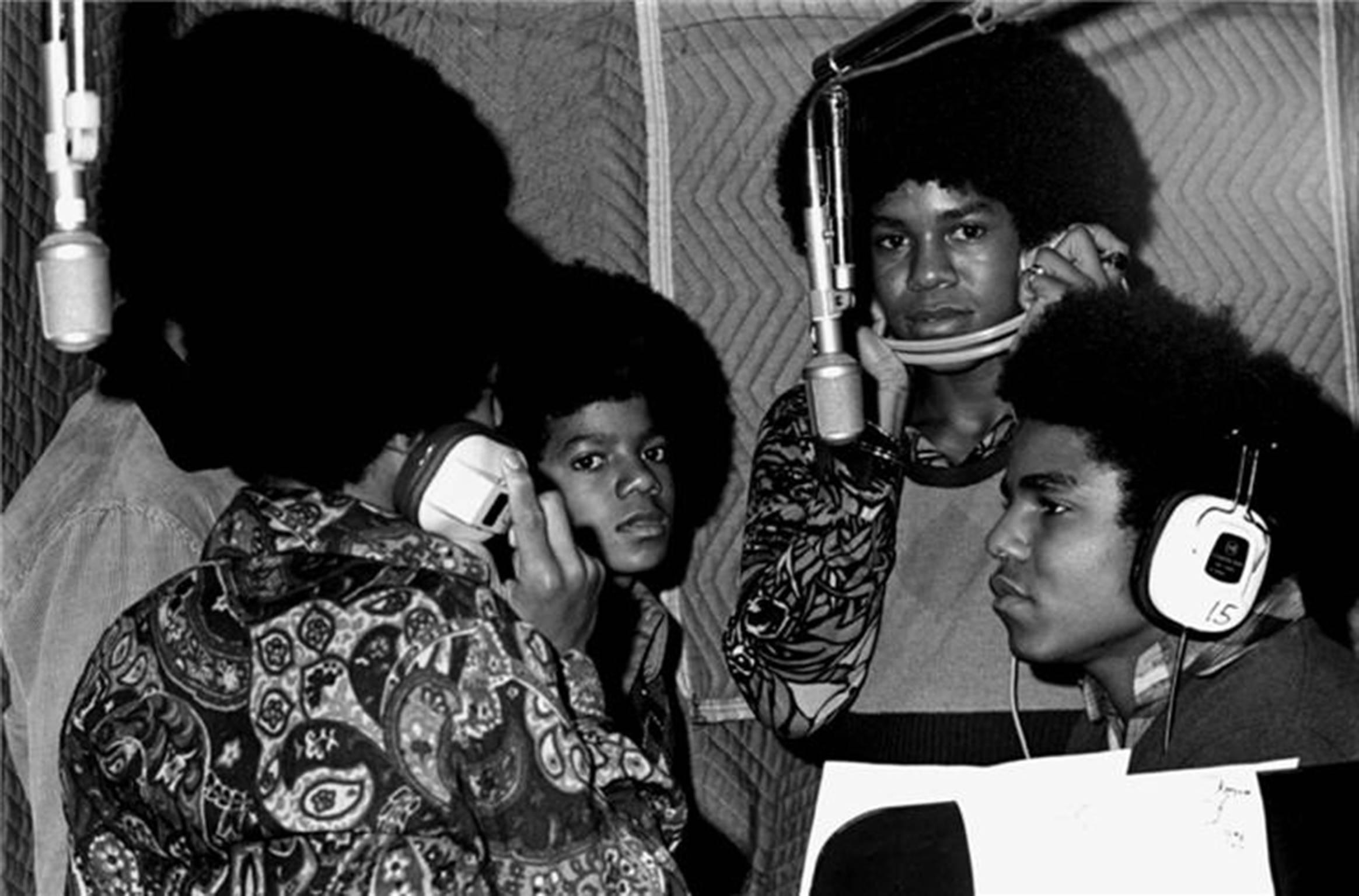 Neal Preston Black and White Photograph - Jackson 5, Los Angeles, CA 1974