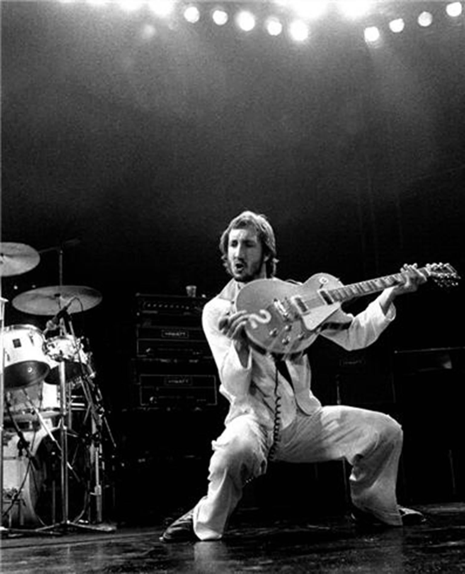 Neal Preston Black and White Photograph - Pete Townshend 1976
