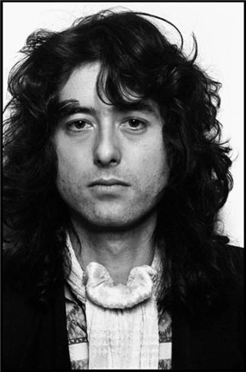 Neal Preston Black and White Photograph - Jimmy Page 1977