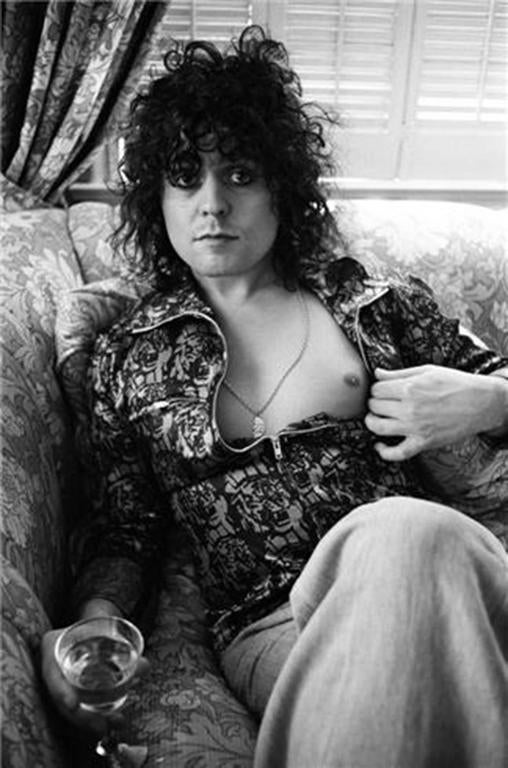 Neal Preston Black and White Photograph - Marc Bolan, Los Angeles, CA 1973