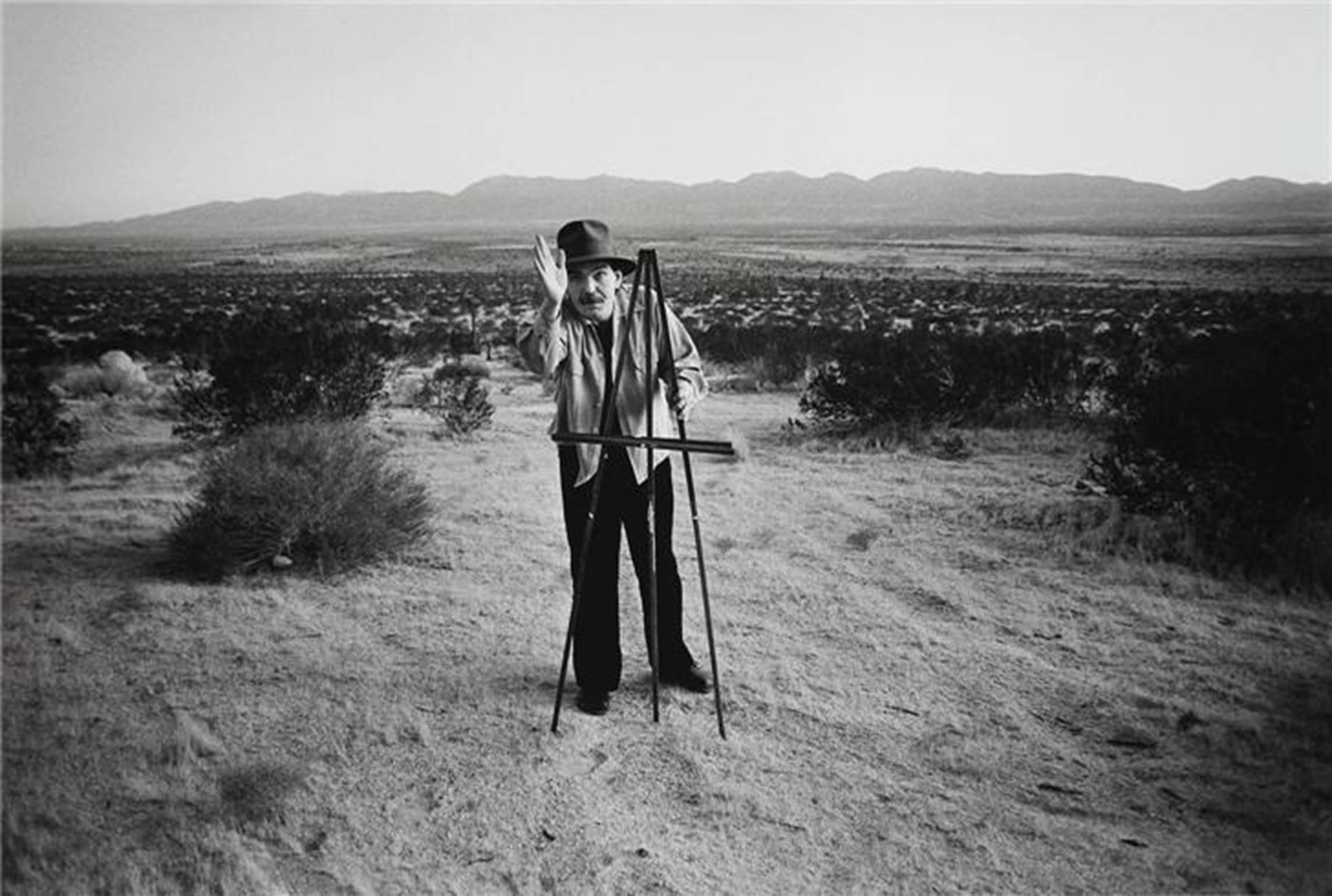 Neal Preston Black and White Photograph - Captain Beefheart, Palmdale, CA 1982