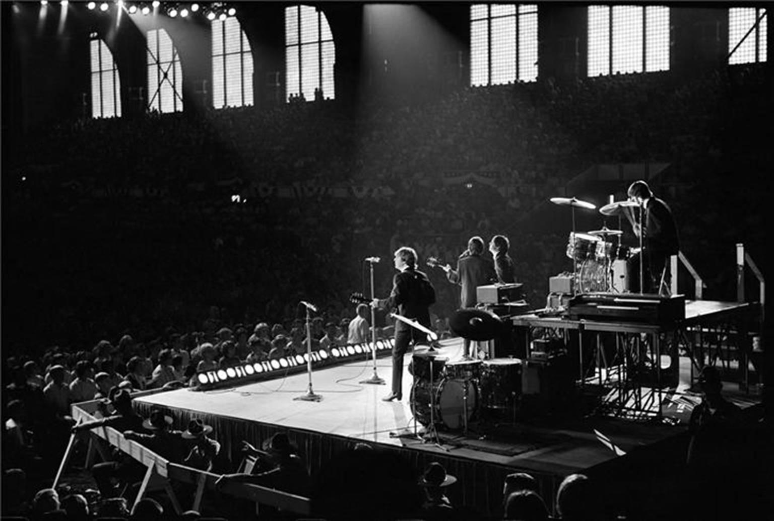 Curt Gunther Black and White Photograph - The Beatles on Stage, Indianapolis, 1964