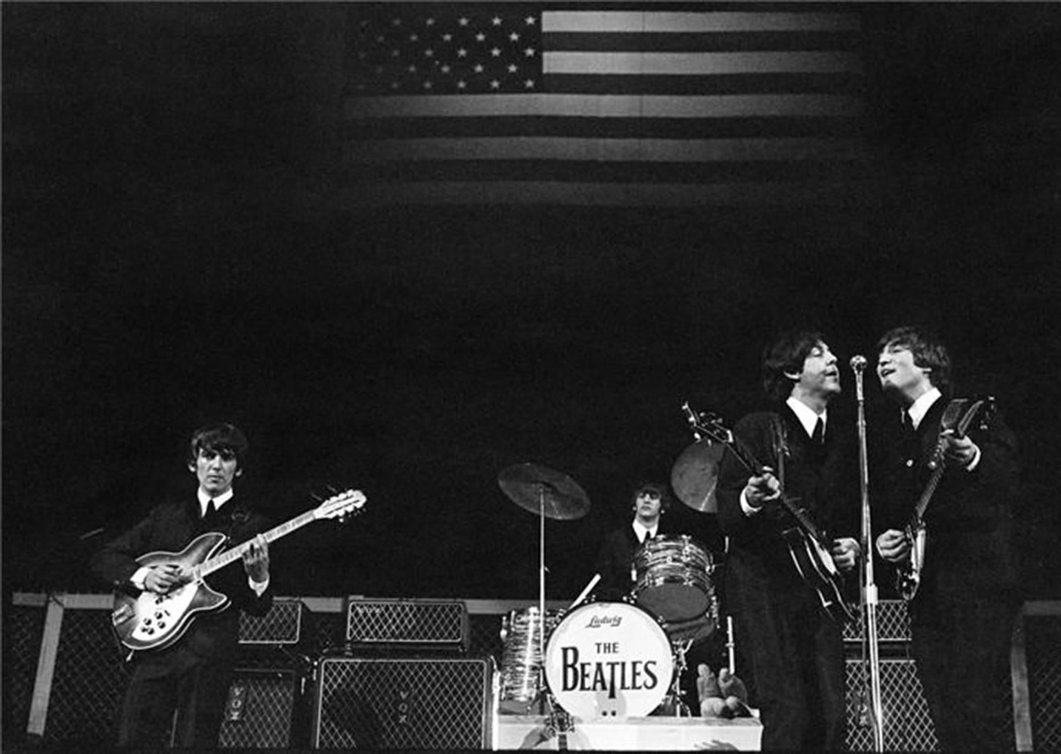 Curt Gunther Black and White Photograph - The Beatles on Stage