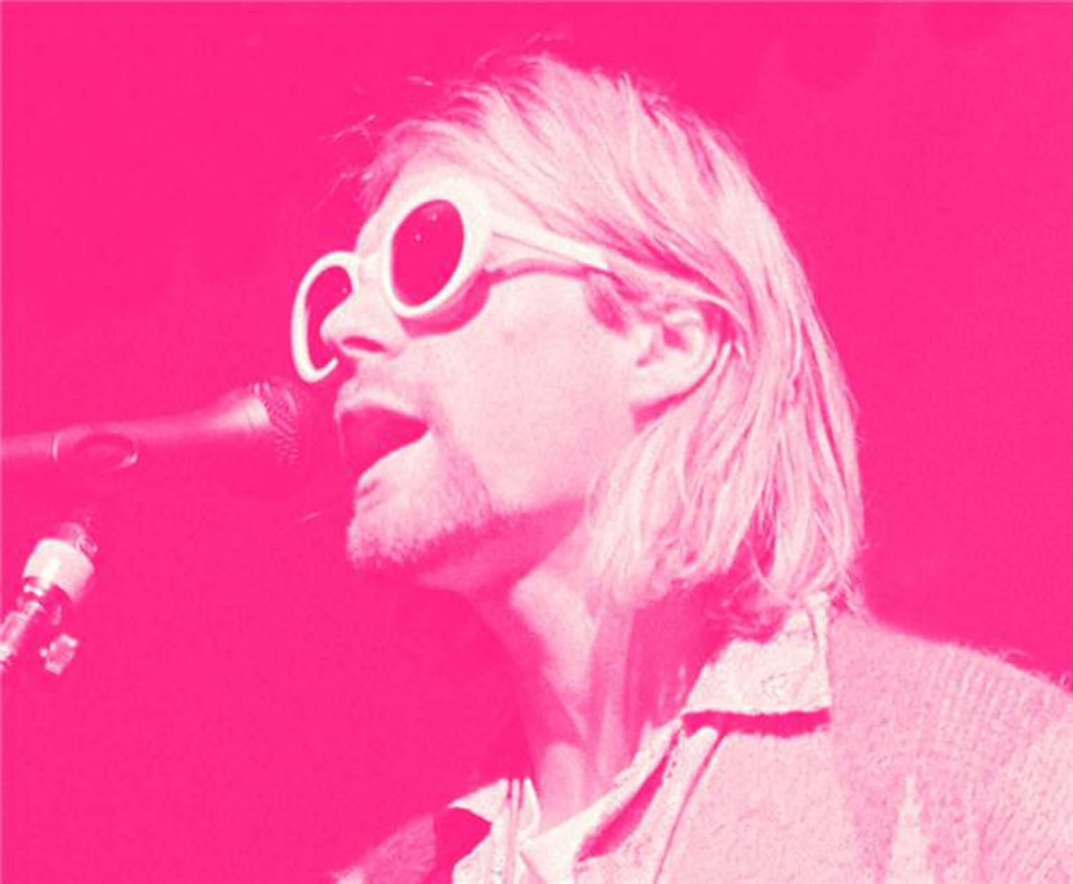 Jesse Frohman Portrait Photograph - Kurt Cobain; "Singing, Pink"