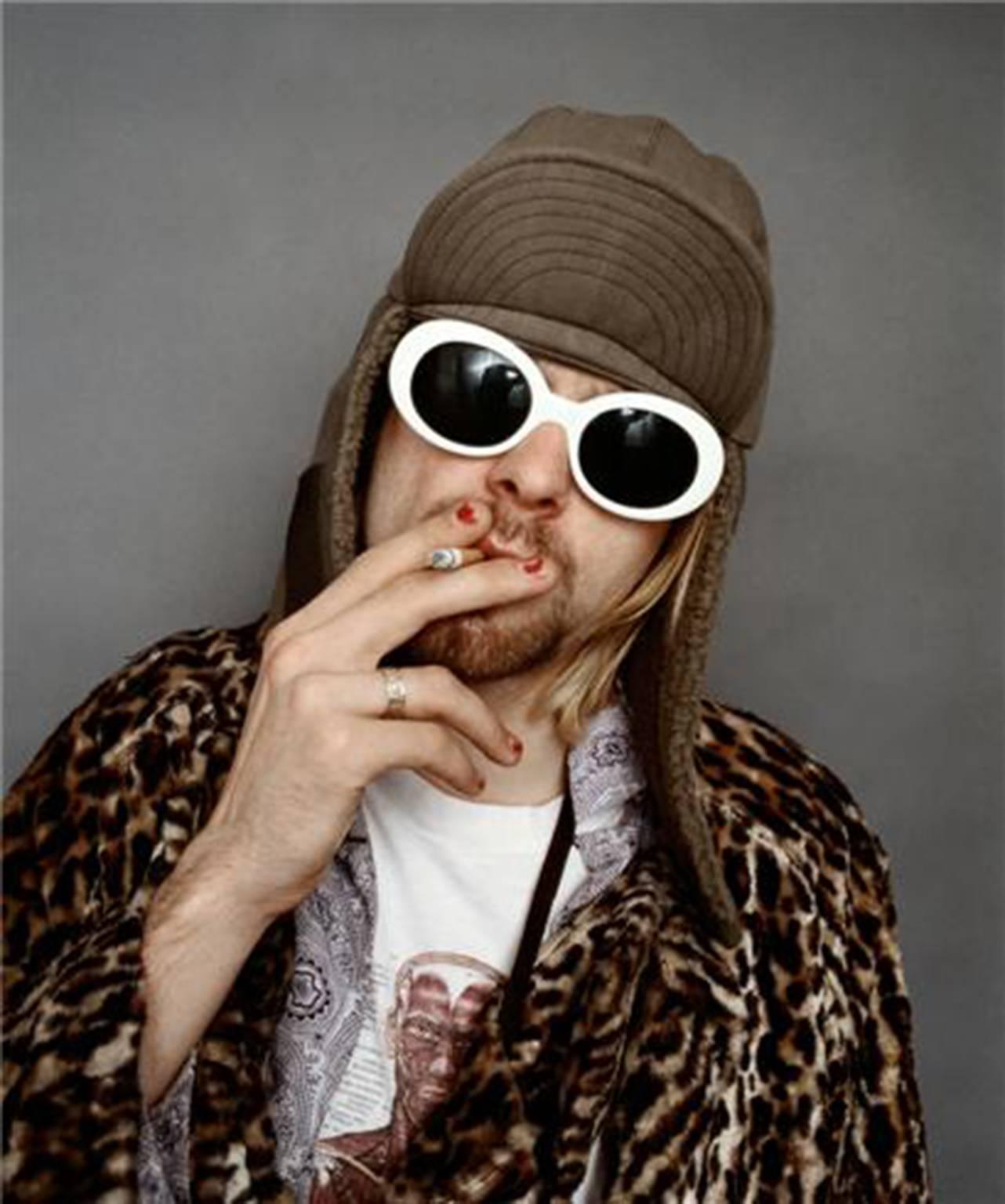 Jesse Frohman Portrait Photograph - Kurt Cobain; "Smoking A"