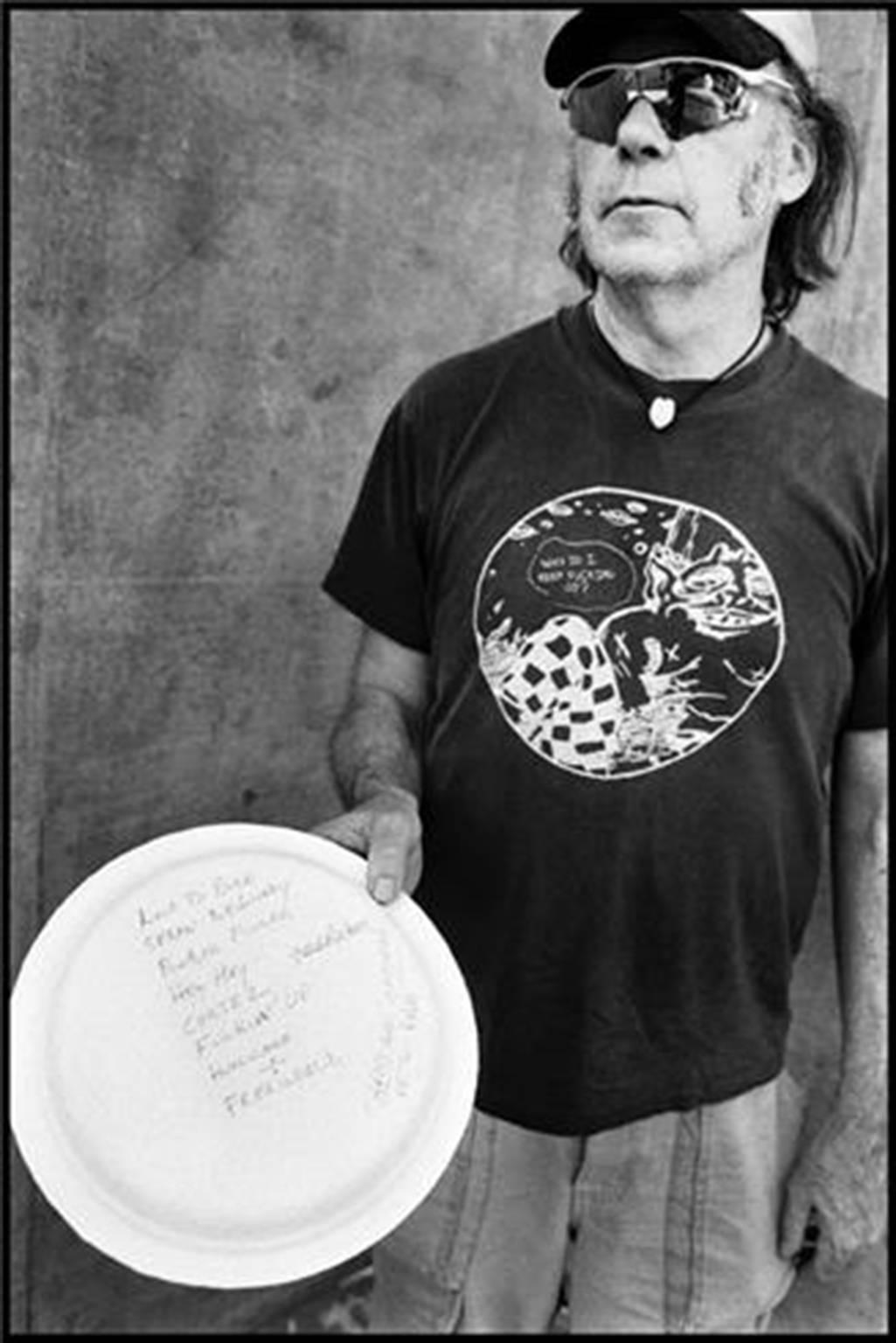 Danny Clinch Black and White Photograph - Neil Young At Bonnaroo