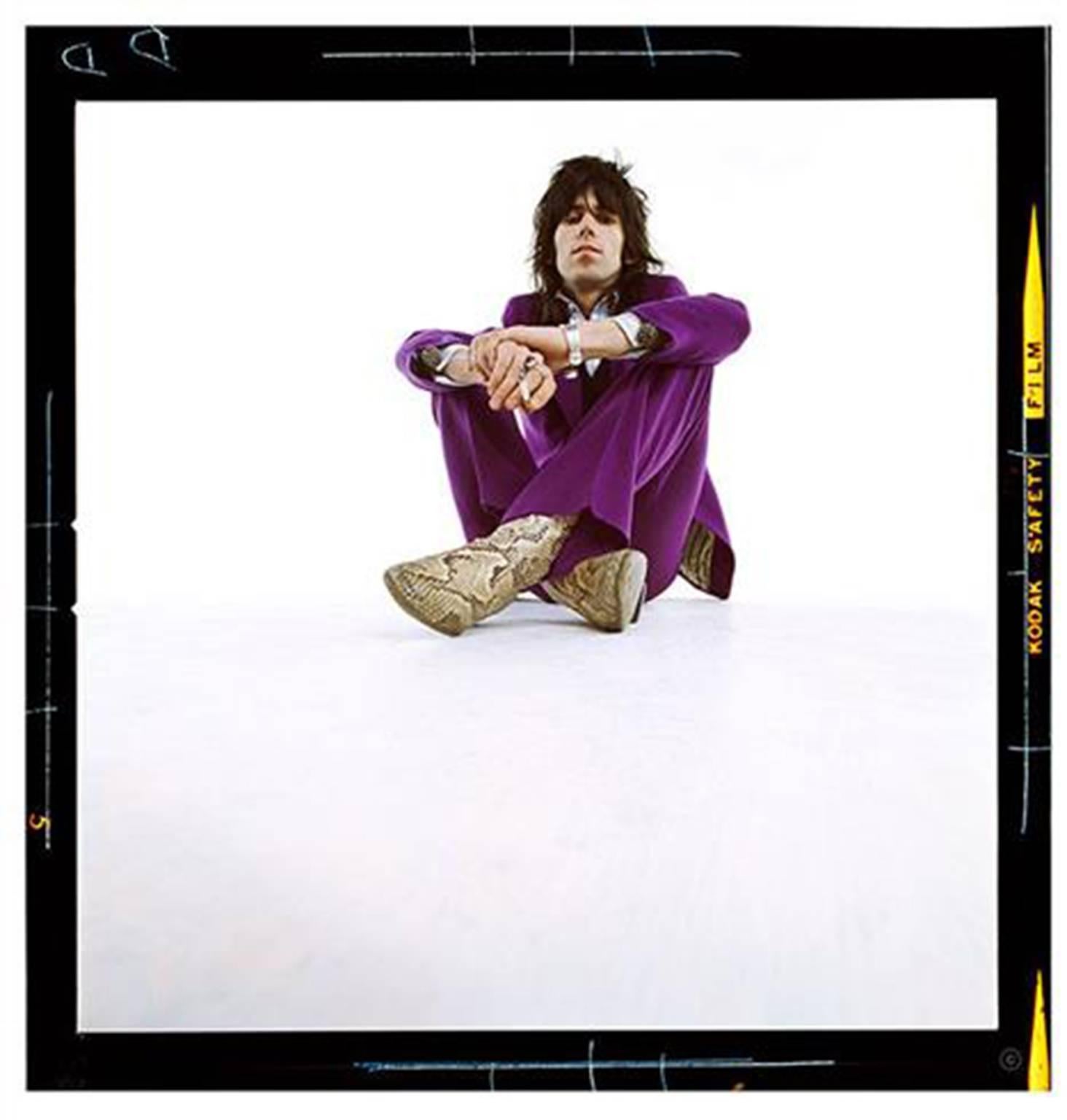 Ethan Russell Color Photograph - Keith Richards in Purple Suit
