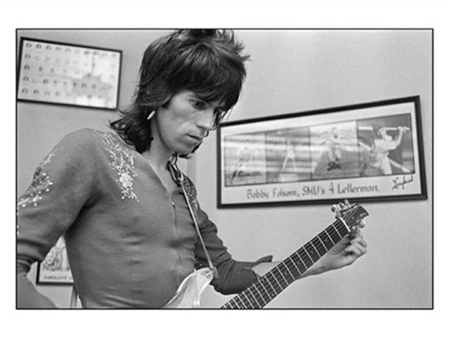 Ethan Russell Portrait Photograph - Keith Richards "Guitar", 1969