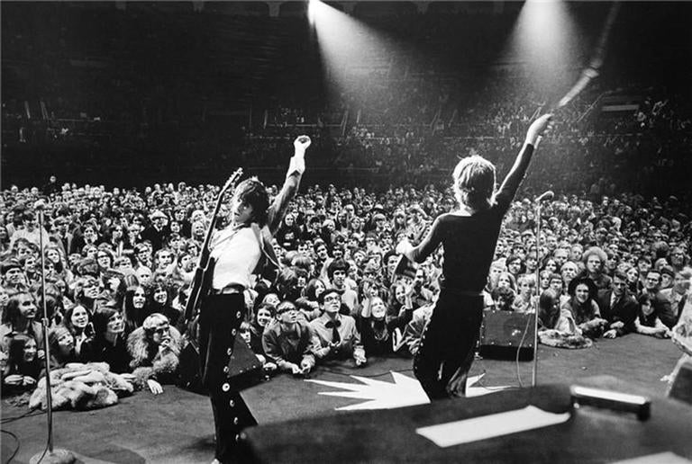 Ethan Russell Black and White Photograph - Rolling Stones Live in Concert