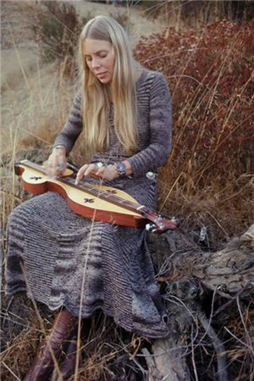 Henry Diltz Joni Mitchell Playing the Dulcimer, Laurel Canyon For Sale at 1stdibs