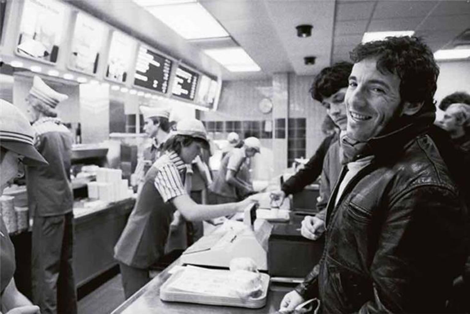 Jim Marchese Black and White Photograph - Bruce Springsteen "Fast Food" 1981