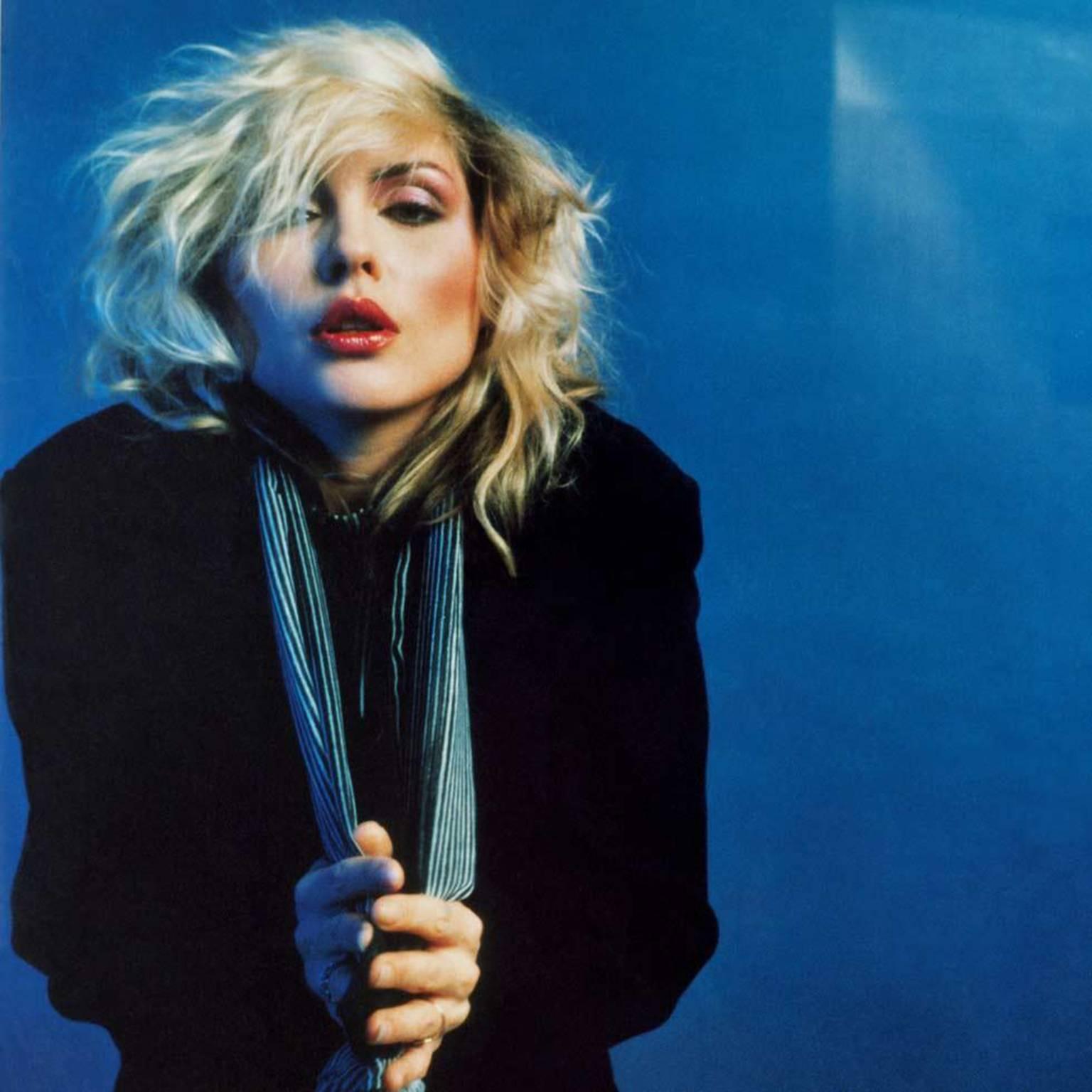 Mick Rock Portrait Photograph - Blue Debbie Harry, 1978