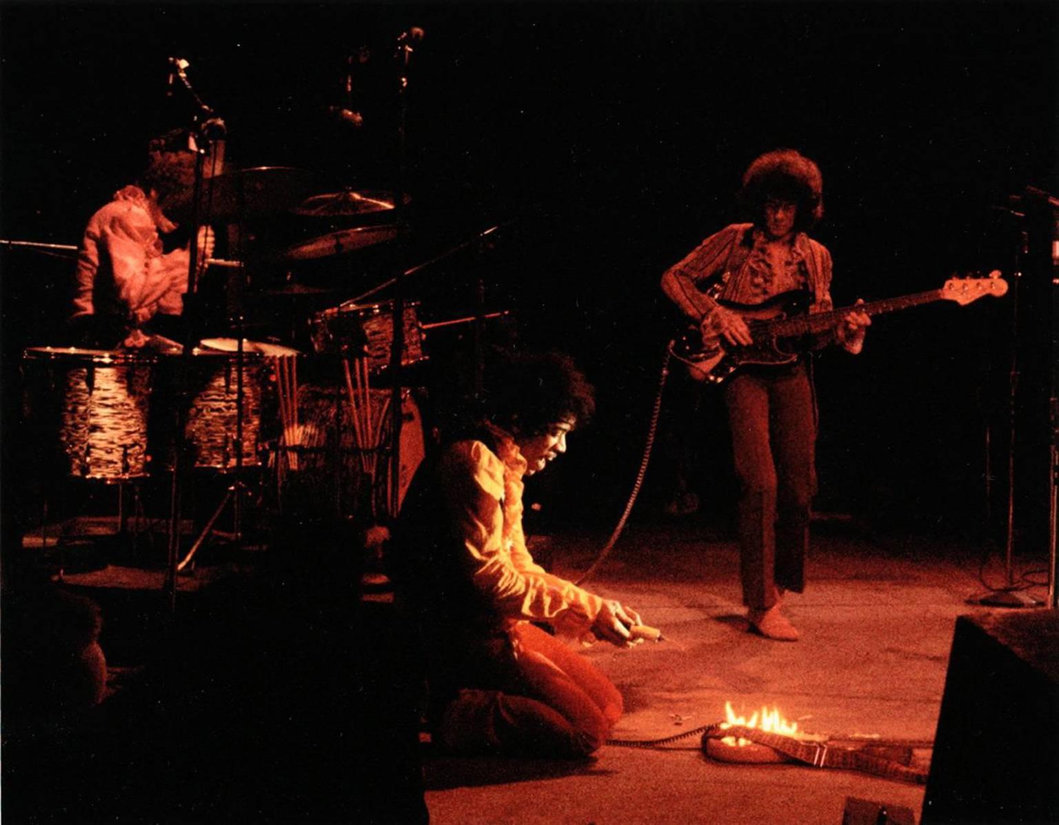 Jerry de Wilde Color Photograph - Jimi Hendrix, Monterey Pop, CA 1967