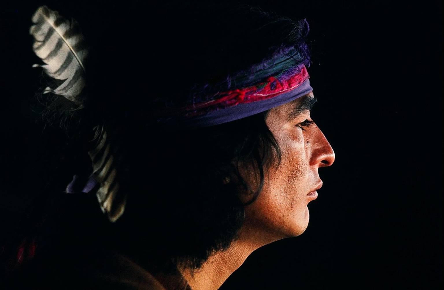 Jerry de Wilde Color Photograph - Indian Joe Torre, Big Sur, CA 1969