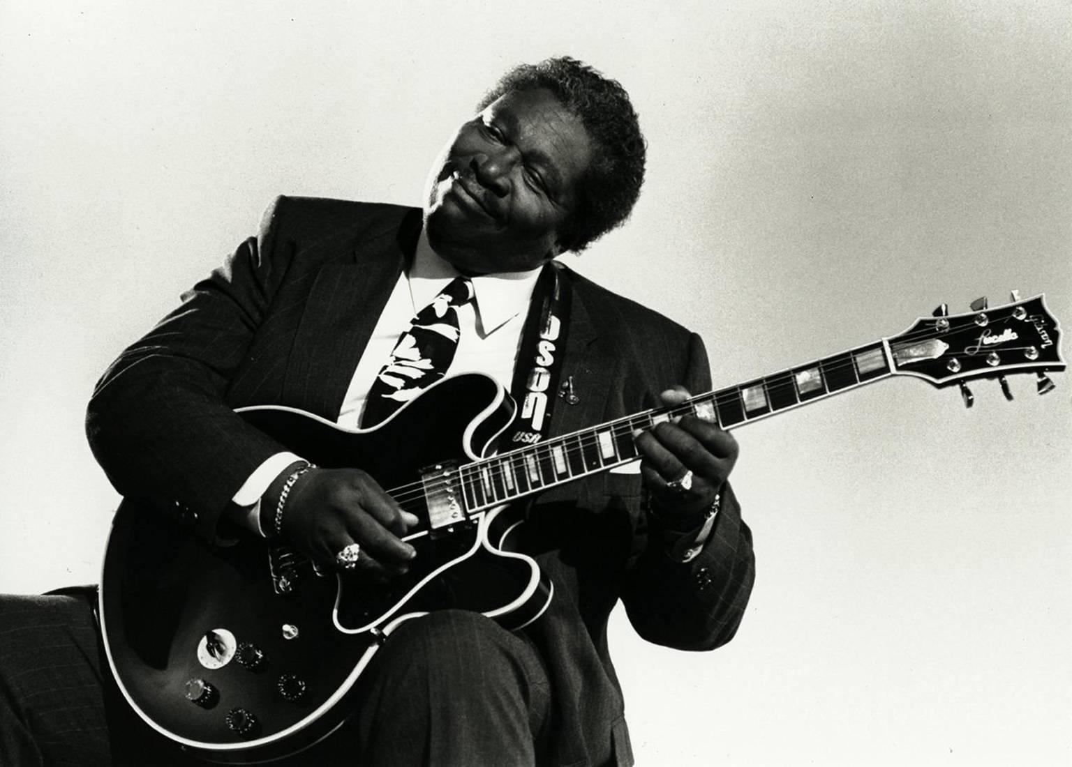 Jerry de Wilde Black and White Photograph - B.B. King, Los Angeles, CA, 1991