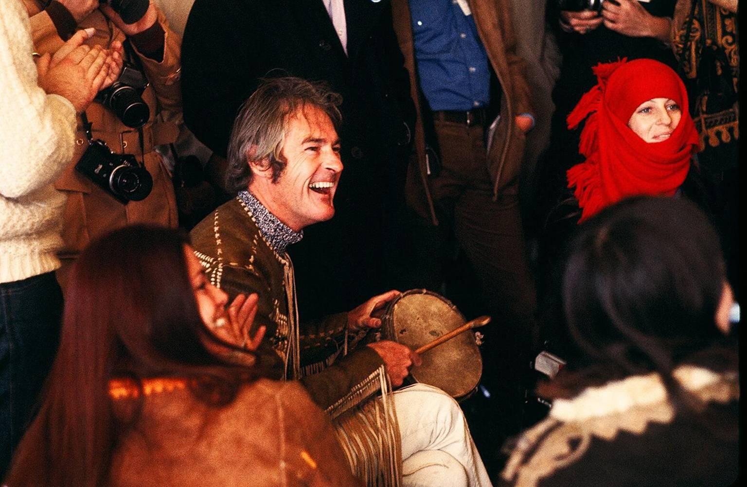 Jerry de Wilde Color Photograph - Timothy Leary, Anti-War Rally, Washington DC, 1969