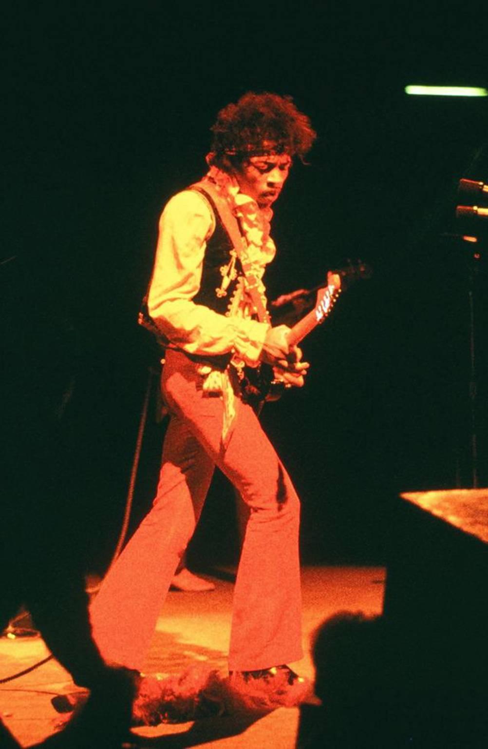 Jerry de Wilde Color Photograph - Jimi Hendrix, Monterey Pop, CA 1967