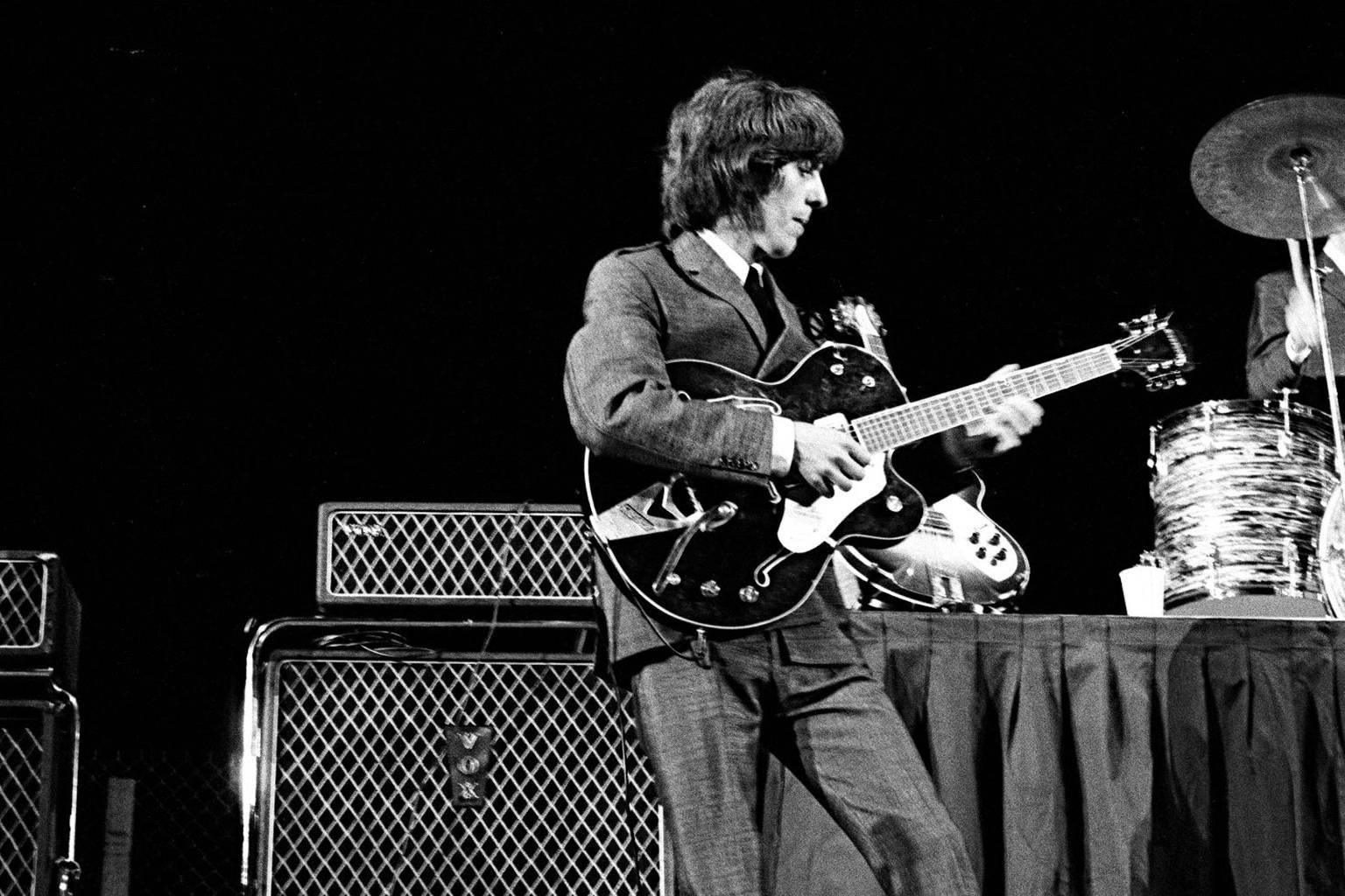 Lisa Law Black and White Photograph - George Harrison, The Beatles San Francisco, CA 1965