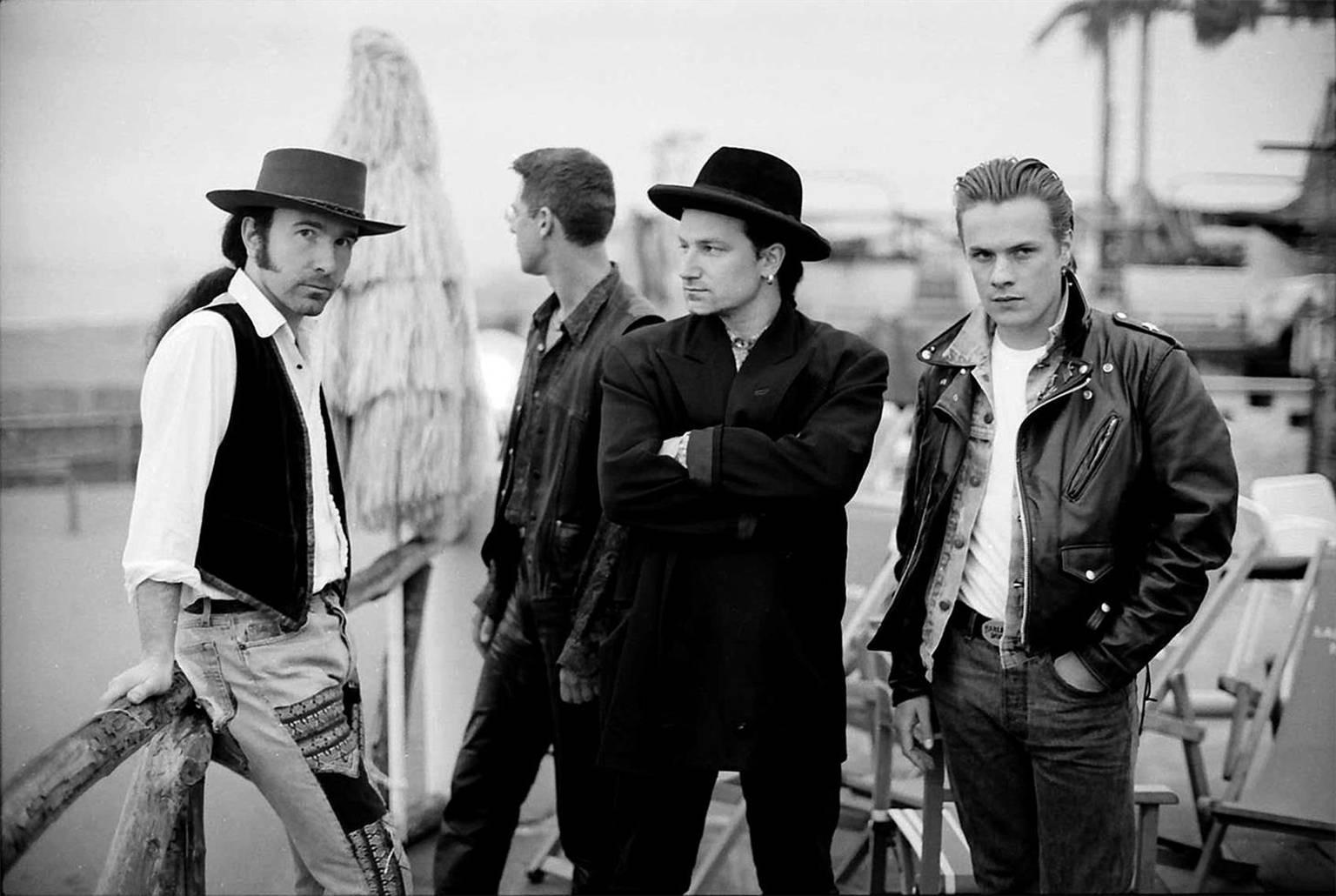 Colm Henry Black and White Photograph – U2, 1988