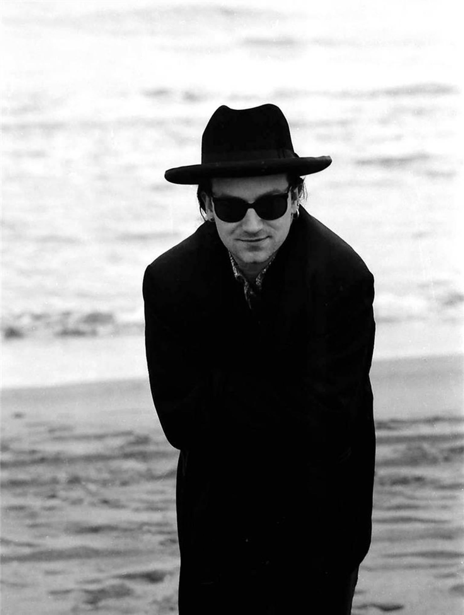 Colm Henry Black and White Photograph – Bono, U2, 1989