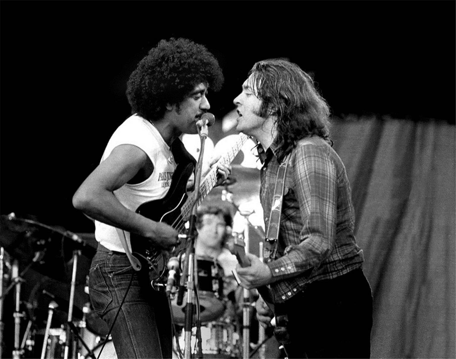 Colm Henry Black and White Photograph - Philip Lynott and Rory Gallagher together in 1982