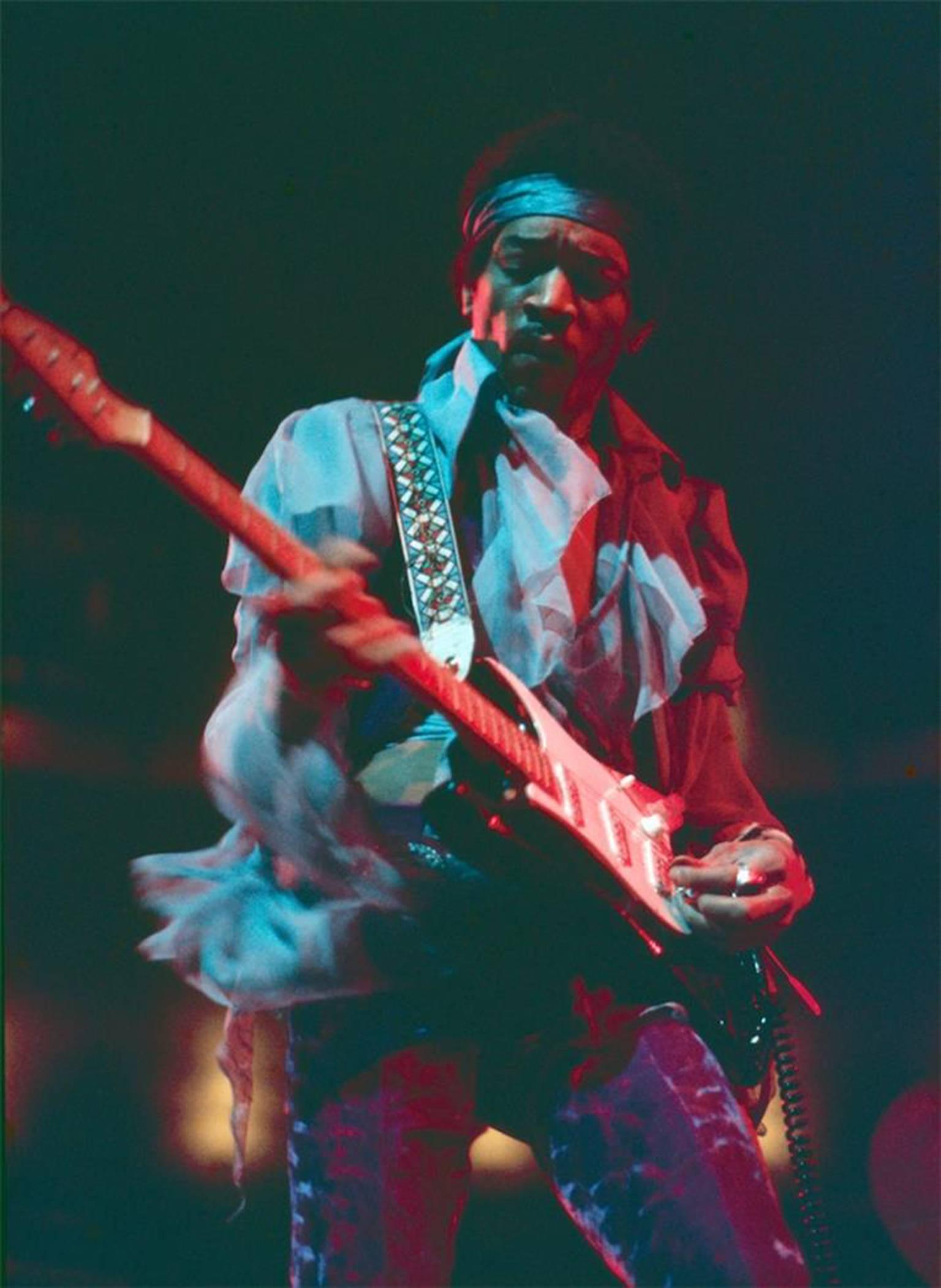 Jim Cummins Color Photograph - Jimi Hendrix, Madison Square Garden 1969