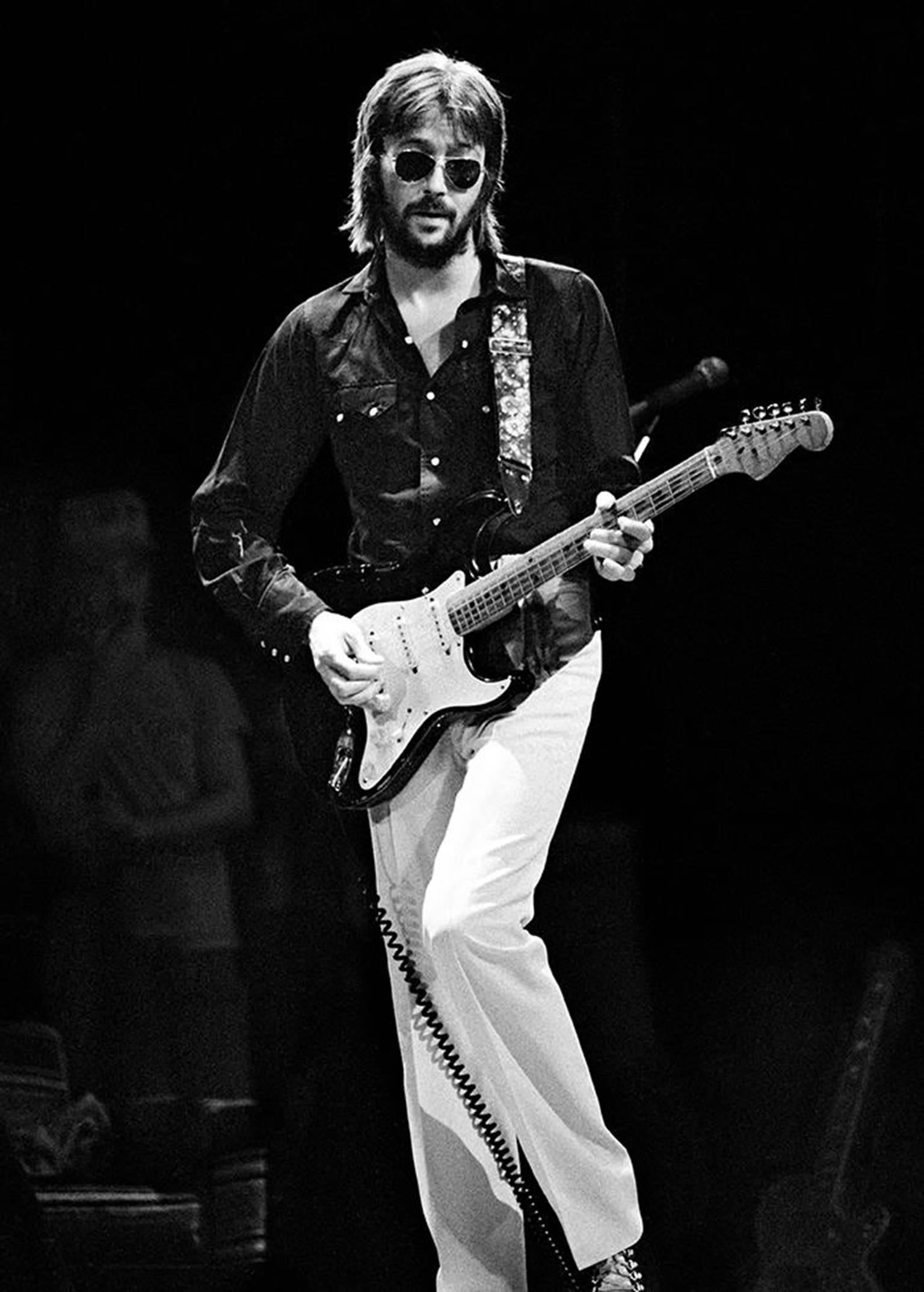 Bill Green Black and White Photograph - Eric Clapton with Sunglasses