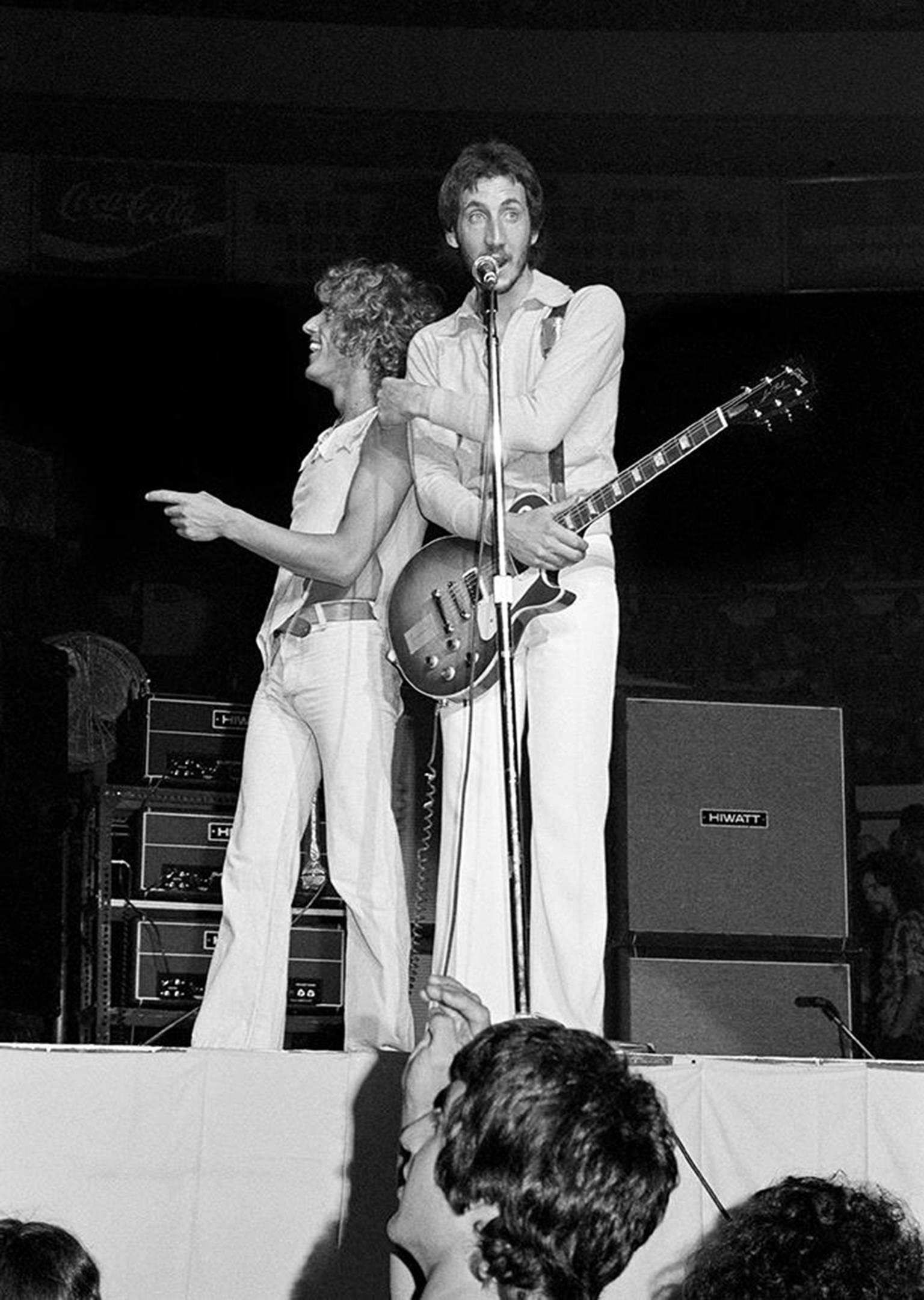 Bill Green Black and White Photograph - Pete Townshend & Roger Daltrey, 1974