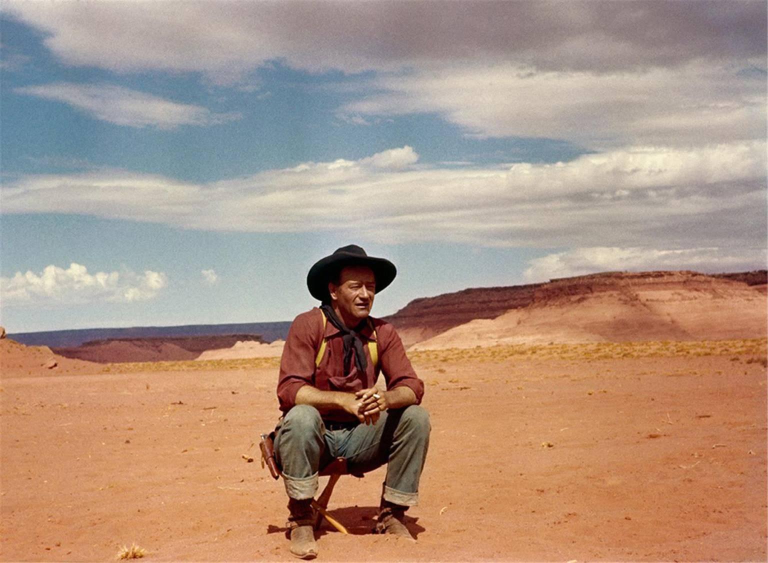 John Wayne, during the filming of "The Searchers,” Monument Valley, Arizona-Utah