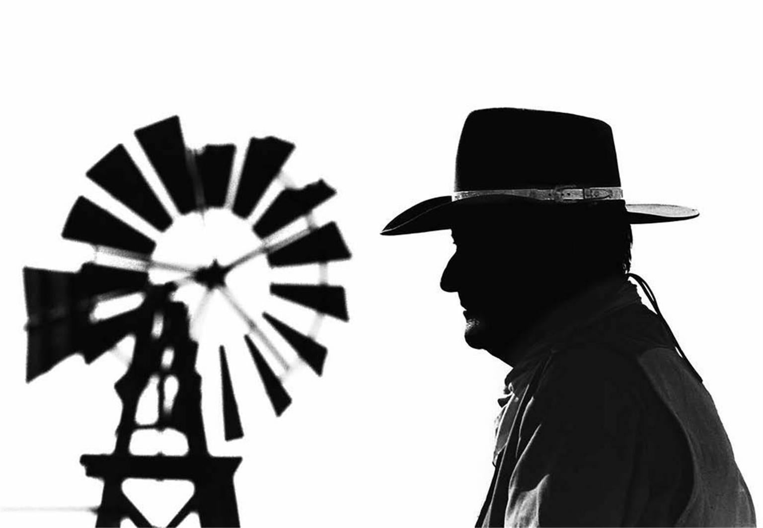 John R. Hamilton Black and White Photograph - John Wayne, "El Dorado, " Old Tucson, AZ, 1966