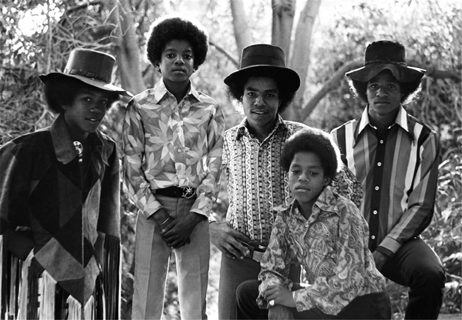 John R. Hamilton Black and White Photograph - The Jackson 5, at home, Encino, California, 1974