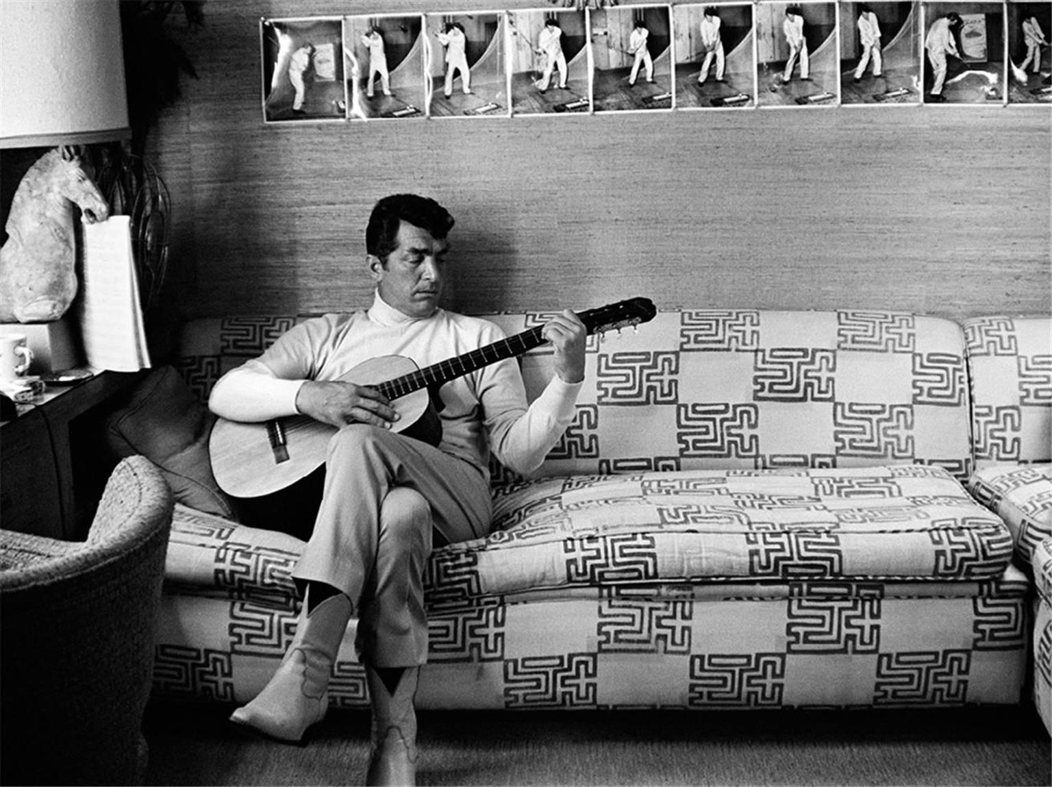 John R. Hamilton Black and White Photograph - Dean Martin, at home, Beverly Hills, California, 1966