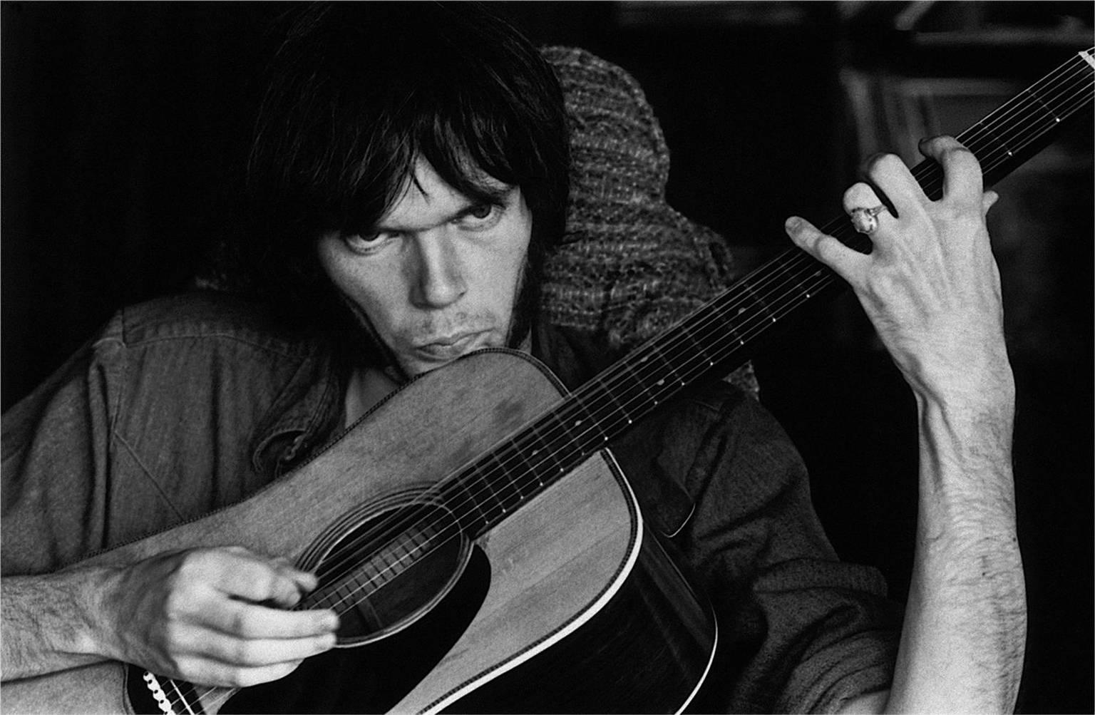 Graham Nash Black and White Photograph - Neil Young, Studio City, CA 1970